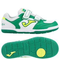 Joma Top Flex velcro IN - Hvid/Grøn Børn