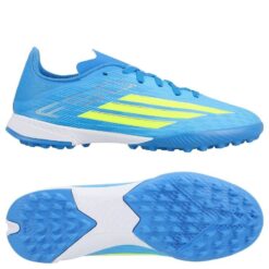 adidas F50 League TF Ice Cold Precision - Blå/Gul/Lyseblå Børn