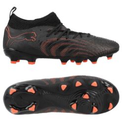 PUMA Future 9 Match FG/AG Eclipse - PUMA Sort/Rød/Grå Børn
