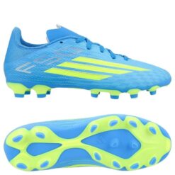 adidas F50 League MG Ice Cold Precision - Blå/Gul/Lyseblå Børn