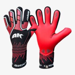 4keepers Målmandshandske NEO VIPER NC - Sort/Rød Børn