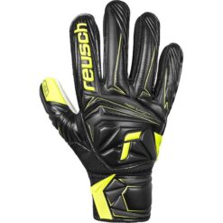Reusch Målmandshandske Attrakt Starter Solid Finger Support - Sort/Gul Børn
