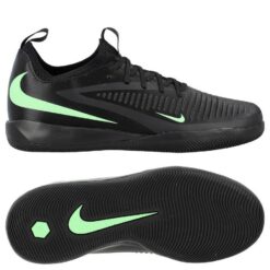 Nike Phantom 6 Low Cut Academy Shadow IC - Sort/Grøn Børn
