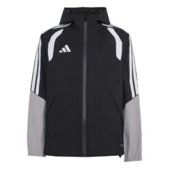 adidas Regnjakke Tiro 26 - Sort/Grå/Hvid Børn