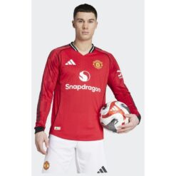 Manchester United Hjemmebanetrøje 2025/26 Lange Ærmer Authentic